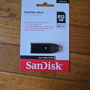 SanDisk Ultra 512GB USB 3.0 Flash Drive - Black
